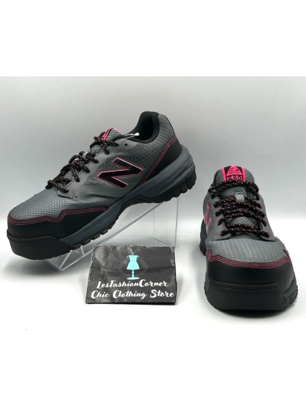 New Balance 589 Women's Gray Pink RevLite Non-Slip Work Sneakers Size 8.5 3493